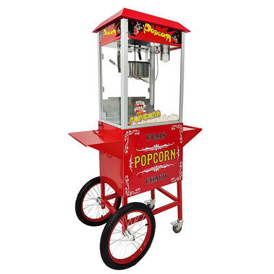Fabricante de palomitas de maíz comercial eléctrica con carrito para y color rojo