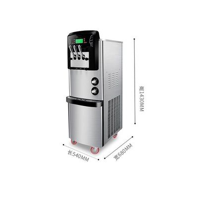 Máquina de helados de servicio comercial de 3 sabores con capacidad de 36-42L/h