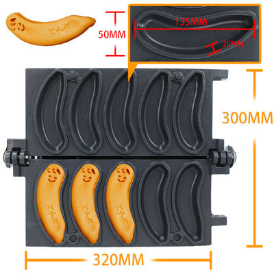 Máquina de Waffle de Banano de Hotel Fabricante de Waffles de Burbuja de Acero Inoxidable No adhesivo 11.25 KG