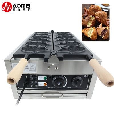 Fabricante de gofres de pescado de acero inoxidable con placas intercambiables