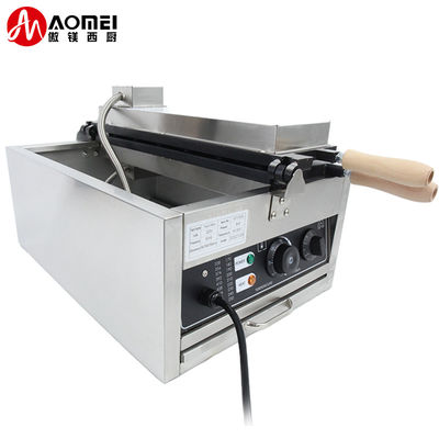Fabricante de gofres de pescado de acero inoxidable con placas intercambiables