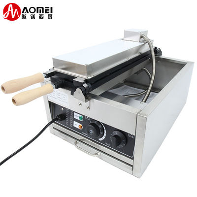 Fabricante de gofres de pescado de acero inoxidable con placas intercambiables