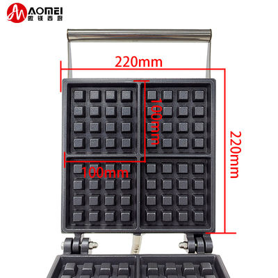 Nonstick Electric Belga Waffle Maker 4pcs Rectangular Waffle Panadero máquina para bocadillos