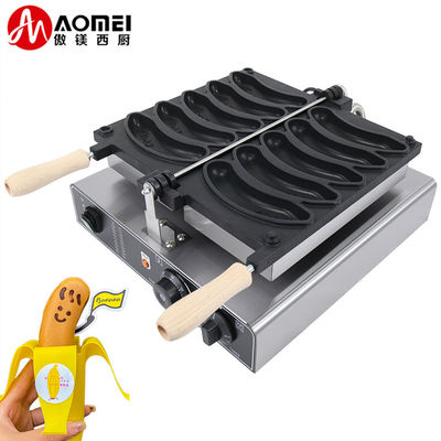 Máquina eléctrica de waffle de plátano de 1800W No pegajoso 5pcs máquina de waffle 510 * 400 * 190mm