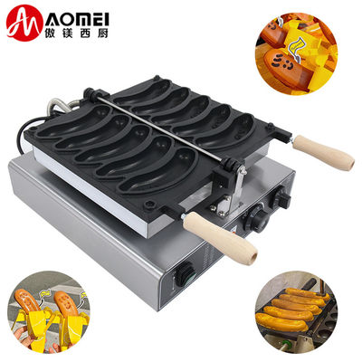 Máquina eléctrica de waffle de plátano de 1800W No pegajoso 5pcs máquina de waffle 510 * 400 * 190mm