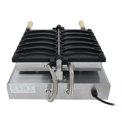 Máquina eléctrica de waffle de plátano de 1800W No pegajoso 5pcs máquina de waffle 510 * 400 * 190mm
