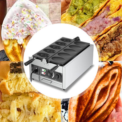 Equipo de bocadillos antiadherentes Vagina eléctrica Waffle Maker 375 * 630 * 250mm para el comercio