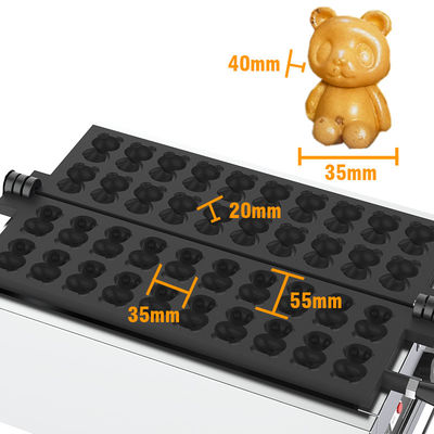 Fabricante de gofres con forma de animal con placa recubierta antiadherente y potencia ajustable 3000W