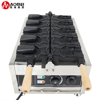 Máquina Taiyaki eléctrica de acero inoxidable con larga vida útil y tamaño de 375 * 700 * 290mm