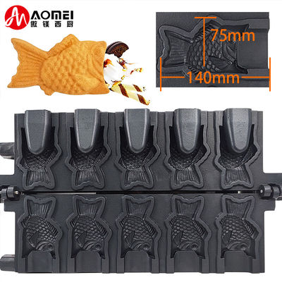 Máquina Taiyaki eléctrica de acero inoxidable con larga vida útil y tamaño de 375 * 700 * 290mm
