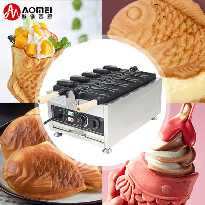 Máquina Taiyaki eléctrica de acero inoxidable con larga vida útil y tamaño de 375 * 700 * 290mm