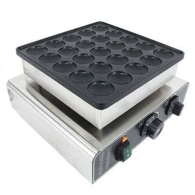 Fabricante de gofres de acero inoxidable de 850w Mini máquina de panqueques 25 máquina de bocadillos redonda