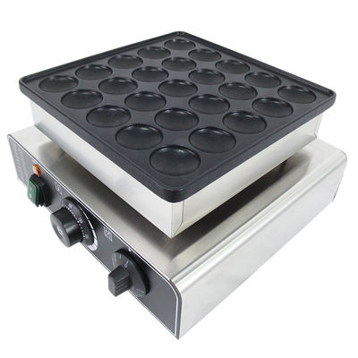 Fabricante de gofres de acero inoxidable de 850w Mini máquina de panqueques 25 máquina de bocadillos redonda