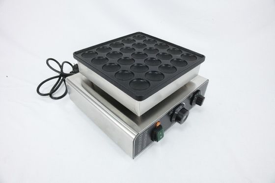 Fabricante de gofres de acero inoxidable de 850w Mini máquina de panqueques 25 máquina de bocadillos redonda