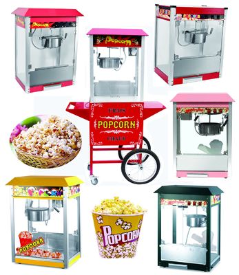 110-240V/50-60HZ Material SS de calidad alimentaria saludable Máquina de palomitas de maíz comercial con carrito