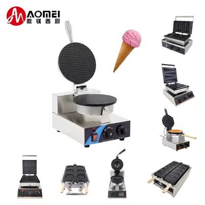 Máquina eléctrica para hacer gofres para bares de bocadillos Placa antiadherente 250*350*250mm