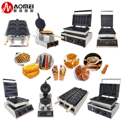Máquina eléctrica para hacer gofres para bares de bocadillos Placa antiadherente 250*350*250mm
