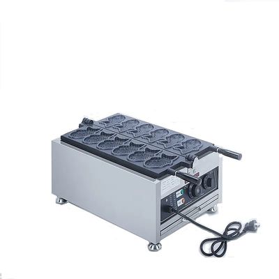 Torta de pescado coreana fabricante de gofres Taiyaki eléctricos comerciales con 18 kg de acero inoxidable