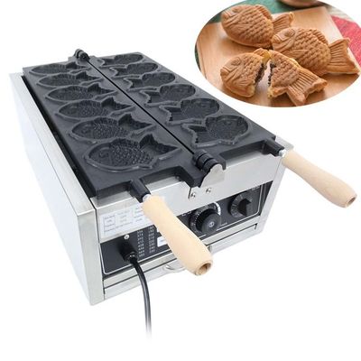 La máquina de pescado de Taiyaki de Corea 6pcs de Waffle Fish Maker con en el año 2023
