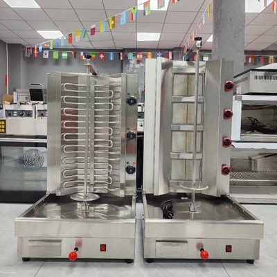 Revoluciona tu negocio de Shawarma con una máquina de gas de 3 quemadores semiautomática
