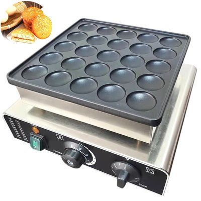 25 agujeros eléctricos no adhesivo Mini Waffle Maker para deliciosos panqueques y muffins